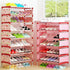 Storage Shoe Rack Pink Yellow Cabinet Organizer Holder Multi Layers Assemble Shoes Shelf Home Living Room Furniture Shoe Racks