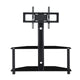 Swivel Floor TV Stand with Mount 3-in-1 Flat Panel Height Adjustable Glass Entertainment Stand 32 -65 inch TV 3-Tier Media Stand