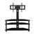 Swivel Floor TV Stand with Mount 3-in-1 Flat Panel Height Adjustable Glass Entertainment Stand 32 -65 inch TV 3-Tier Media Stand