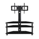 Swivel Floor TV Stand with Mount 3-in-1 Flat Panel Height Adjustable Glass Entertainment Stand 32 -65 inch TV 3-Tier Media Stand