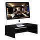 TV Stand 2-Tier Wood Arm Riser Desk Storage Organizer 16.7 inch Computer Monitor Stand Clamp Desk TV Shelf Risers