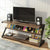 TV Stand, Entertainment Center with Shelves for 60" TVs, Large 3-Tier Media Stand Metal Frame Industrial Rustic Console Table
