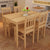Table with 4 chairs in Natural Wood Table And Chair Combination Rectangular 4 Person Solid Wood Dining Table And Chair Set