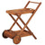 Tea Trolley Solid Acacia Wood Lightweight 2 Trays Mobile Service Delivery Car Assembly Natural Product Weather Resistant