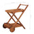 Tea Trolley Solid Acacia Wood Lightweight 2 Trays Mobile Service Delivery Car Assembly Natural Product Weather Resistant