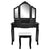 Tri-fold Mirror Dresser with Dressing Stool Black 3 Fold Mirror 4 Drawer Dresser The Dressing Table Removed Home supplies