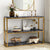 Tribesigns 3-Tier Console Table, Gold Sofa Entry Table with Faux Marble Top and Gold Metal Frame for Home