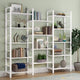 Tribesigns 3-in-1 wide 5-story bookshelf, large open bookshelf, wood and metal bookshelf
