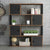 Tribesigns 4-Tier Bookcase, Rustic Open Bookshelf with Storage Cabinet, Vintage Industrial Display Book Shelf with Door