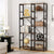 Tribesigns 7 vintage bookshelf, wooden and metal bookshelf display stand for home office