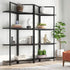 Tribesigns 71 Inches Wide Foldable 4-Tier Open Bookcases Furniture, Large Book Shelves for Home Kitchen Organizer