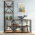 Tribesigns 9-story bookshelf, industrial trapezoidal bookcase, rustic 6-story display stand, home office display stand