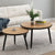 Tribesigns Industrial Nesting Coffee Table Set of 2, Round End Side Table