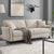 Tribesigns Mid-Century Upholstered 85 Inch Sofa Couch, Modern Linen Fabric Couch for Small Space