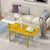 Tribesigns Modern Coffee Table, 2-Tier Cocktail Table Side Table End Tables with Gold Metal Frame for Living Room
