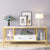 Tribesigns golden TV stand with drawers, 55-inch modern media stand, 3-layer TV console, suitable for TVs up to 60 inches