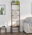 Tribesigns ladder frame, 5-layer tiltable wall shelf blanket ladder, bamboo decorative frame, living room bathroom style