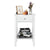 Two-layer Bedside Table Coffee Table with Drawer White This bedside cabinet is made of high quality material fine workmanship