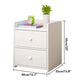 US 1/2 Drawers Simple Bedroom Storage Cabinet with Drawer Modern Wooden Nightstand Easy Assembly Bedside Table Handle Desk