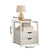 US 1/2 Drawers Simple Bedroom Storage Cabinet with Drawer Modern Wooden Nightstand Easy Assembly Bedside Table Handle Desk