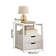 US 1/2 Drawers Simple Bedroom Storage Cabinet with Drawer Modern Wooden Nightstand Easy Assembly Bedside Table Handle Desk