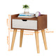 US 1/2 Drawers Simple Bedroom Storage Cabinet with Drawer Modern Wooden Nightstand Easy Assembly Bedside Table Handle Desk