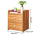 US 1/2 Drawers Simple Bedroom Storage Cabinet with Drawer Modern Wooden Nightstand Easy Assembly Bedside Table Handle Desk