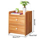 US 1/2 Drawers Simple Bedroom Storage Cabinet with Drawer Modern Wooden Nightstand Easy Assembly Bedside Table Handle Desk