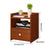 US 1/2 Drawers Simple Bedroom Storage Cabinet with Drawer Modern Wooden Nightstand Easy Assembly Bedside Table Handle Desk