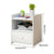 US 1/2 Drawers Simple Bedroom Storage Cabinet with Drawer Modern Wooden Nightstand Easy Assembly Bedside Table Handle Desk