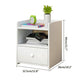 US 1/2 Drawers Simple Bedroom Storage Cabinet with Drawer Modern Wooden Nightstand Easy Assembly Bedside Table Handle Desk