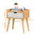 US 1/2 Drawers Simple Bedroom Storage Cabinet with Drawer Modern Wooden Nightstand Easy Assembly Bedside Table Handle Desk