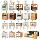 US 1/2 Drawers Simple Bedroom Storage Cabinet with Drawer Modern Wooden Nightstand Easy Assembly Bedside Table Handle Desk