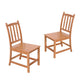 US 2pcs Sturdy Bamboo Dining Chairs Dropshipping