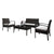 US Shipping Living room sofa set PE Rattan Sofa Set Couch Steel Frame Balcony Outdoor Garden Cushion Sofas Beach Furniture