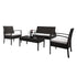 US Shipping Living room sofa set PE Rattan Sofa Set Couch Steel Frame Balcony Outdoor Garden Cushion Sofas Beach Furniture