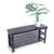 US Shoe Cabinet 90cm Strip Pattern 3 Tiers Bamboo Stool Shoe Rack Coffee Color Stool Bench Dropshipping