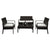 US warehouse bedroom sofa set with 3 Chair 1 Table Modern Design Cotton Fabric Frame Soft Sponge Living Room Sofa Set