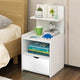 White 1 Drawer  3 Layer  Wooden Bedroom Bedside Table Cabinet Nightstand Storage Cabinet & Shelf AU/UK/US/RU/CN dropshipping