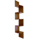 Wood Corner 5 tiers Wall Shelf Zig Zag Wooden Shelves Wooden Mount Rack Hom
