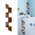 Wood Corner 5 tiers Wall Shelf Zig Zag Wooden Shelves Wooden Mount Rack Hom