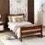 Wood Platform Bed with Headboard and Wooden Slat Support Stylish Bed Base For Bedroom Variety of Decorating Styles