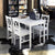 Wooden Table with 4 Wooden Chairs Furniture Set White Modern Small Apartment Home Rectangular 4 Person Solid Wood Dining Set
