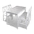 Wooden Table with 4 Wooden Chairs Furniture Set White Solid Wood Dining Table And Chair Set Outdoor Patio Nordic Solid Wood