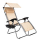 Zero Gravity Lounge Chair with Awning Leisure Chair Khaki , patio chairs outdoor chair garden furniture outdoor furniture .