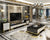 gold Stainless steel TV Stand modern Living Room marble coffee table + tv led monitor stand + 2 cabinet mueble tv cabinet mesa