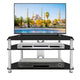 tv stand table living room furniture modern entertainment center monitor flat screen 3-Tier floor cabinet Decoration 43.3''